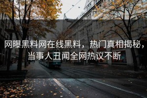 网曝黑料网在线黑料，热门真相揭秘，当事人丑闻全网热议不断