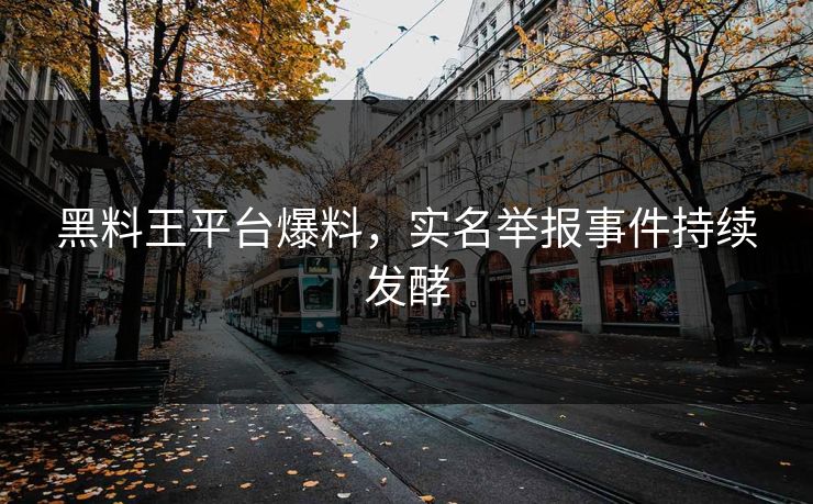 黑料王平台爆料，实名举报事件持续发酵