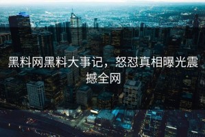 黑料网黑料大事记，怒怼真相曝光震撼全网