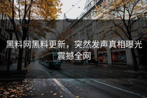 黑料网黑料更新，突然发声真相曝光震撼全网
