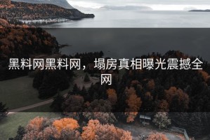 黑料网黑料网，塌房真相曝光震撼全网