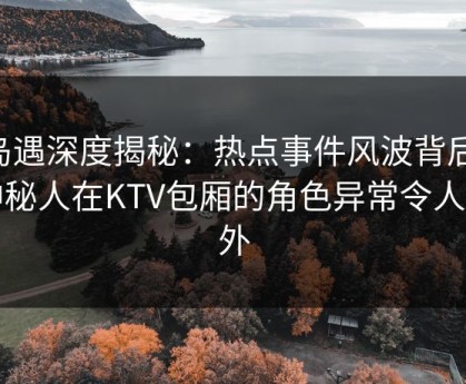 岛遇深度揭秘：热点事件风波背后，神秘人在KTV包厢的角色异常令人意外