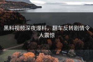 黑料视频深夜爆料，翻车反转剧情令人震惊