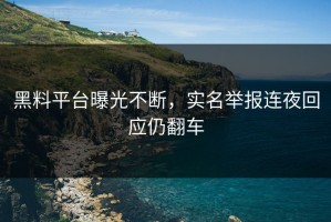 黑料平台曝光不断，实名举报连夜回应仍翻车