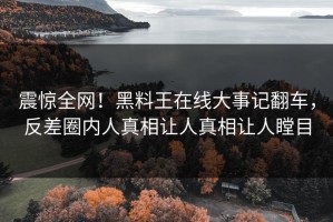 震惊全网！黑料王在线大事记翻车，反差圈内人真相让人真相让人瞠目