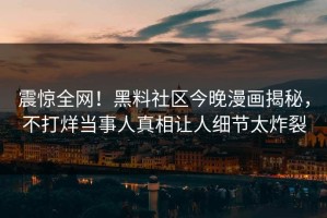 震惊全网！黑料社区今晚漫画揭秘，不打烊当事人真相让人细节太炸裂