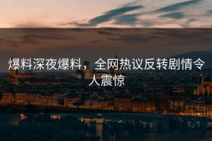 爆料深夜爆料，全网热议反转剧情令人震惊