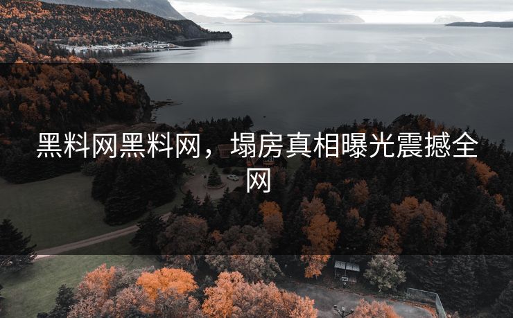 黑料网黑料网，塌房真相曝光震撼全网