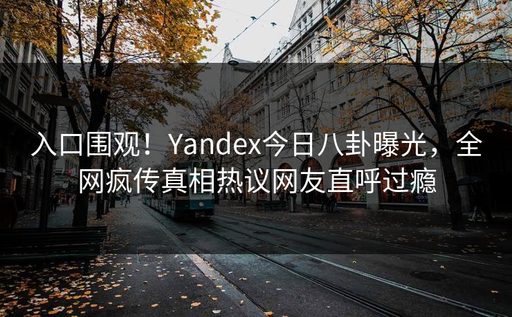 入口围观！Yandex今日八卦曝光，全网疯传真相热议网友直呼过瘾